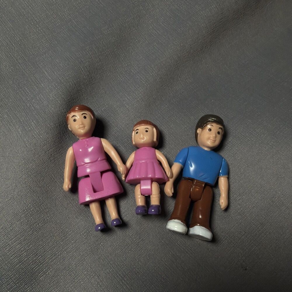 Vintage Little Tikes Dollhouse Family Figures PVC Figurines Lot Of 3 Preowned